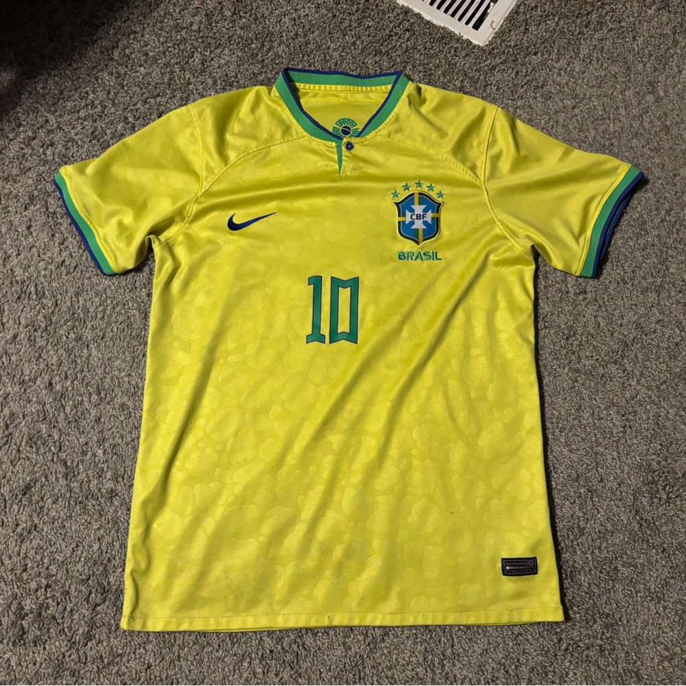 Nike Yellow Brazil Soccer Jersey
